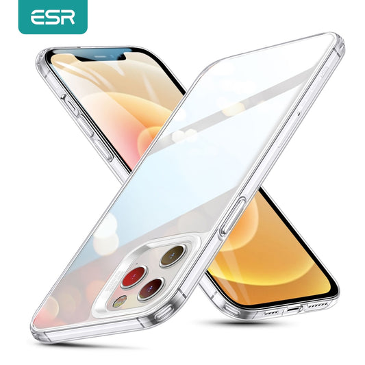 ESR for iPhone 12 Case Clear Cover Tempered Glass Case for iPhone 12 Pro Max Fundas Shockproof Transparent Case for iPhone 12 11