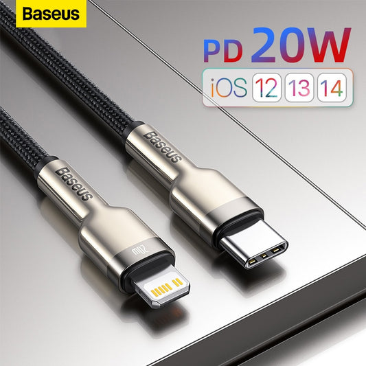 Baseus USB C Cable for iPhone 14 13 Pro Max PD 20W Fast Charge Cable for iPhone 12 11 Charger USB Type C Cable for Macbook Pro